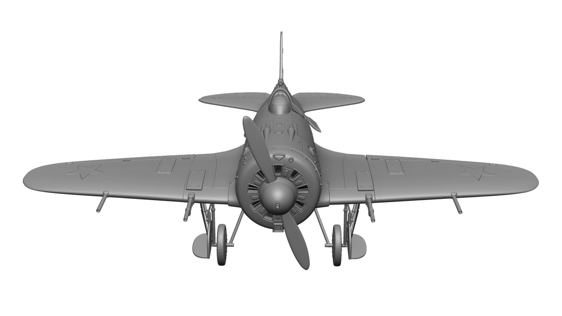 Airplane I-16 3D print model_1