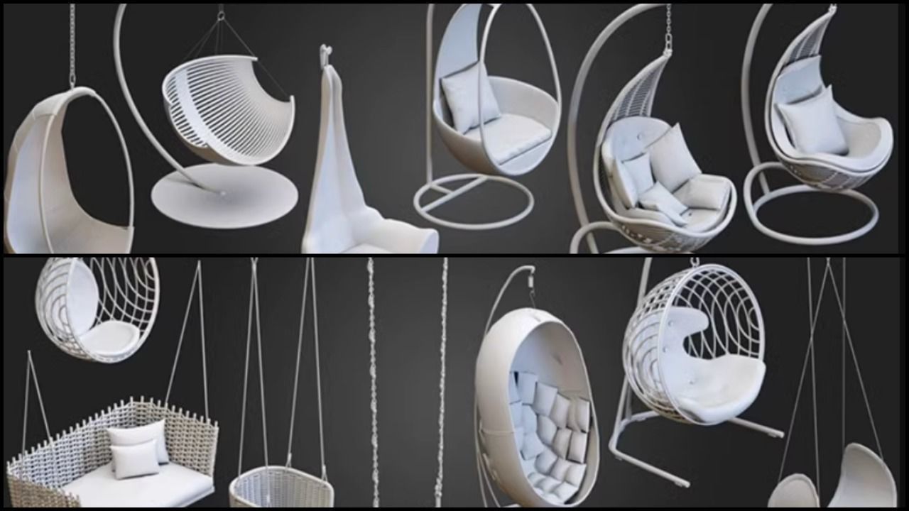 Over 70 Hammocks and Hanging chairs 3D model_3