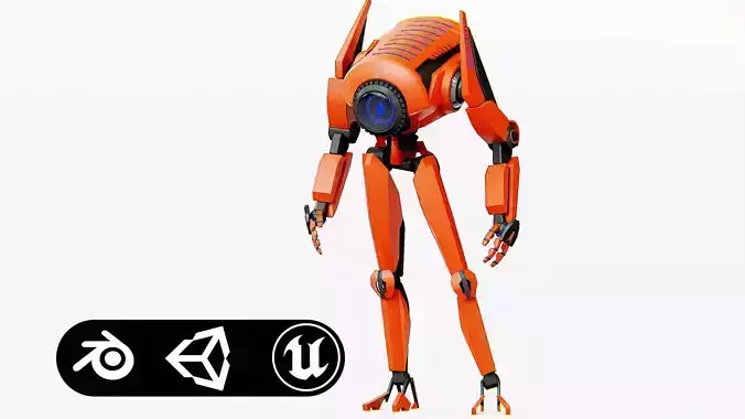 ANDROID MO Rigged for Unreal Engine - Unity - MIXAMO 3D model