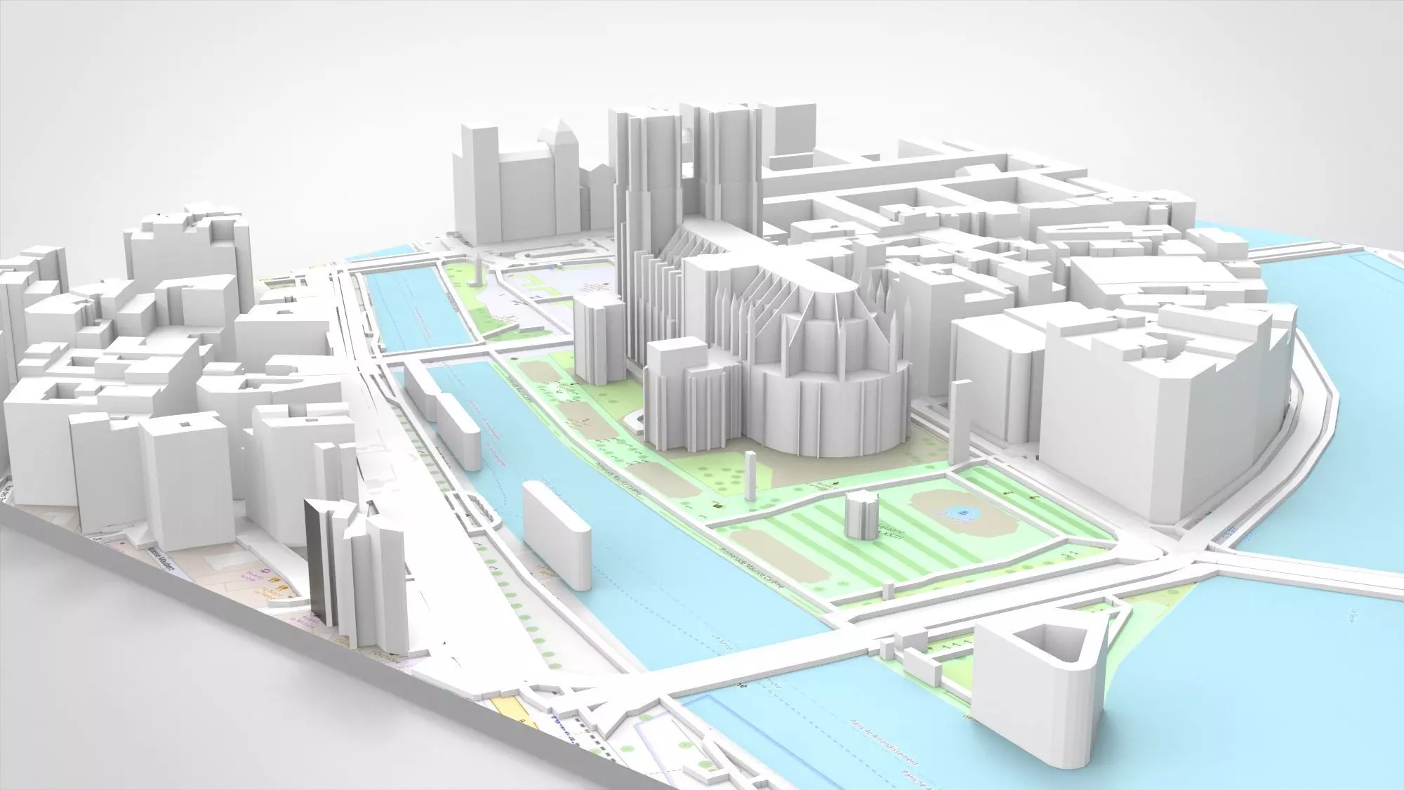 Notre Dame Cathedral Paris France 3D model_0