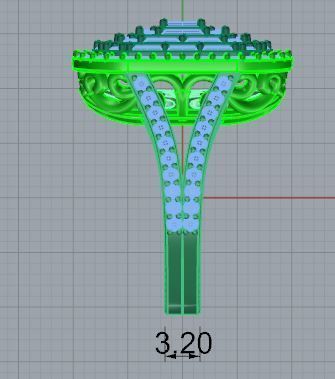 Square Halo Split Shank Ring 4595 3D print model_6