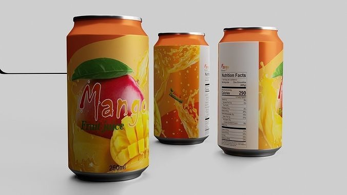 Fruit energy drink 3D model 6