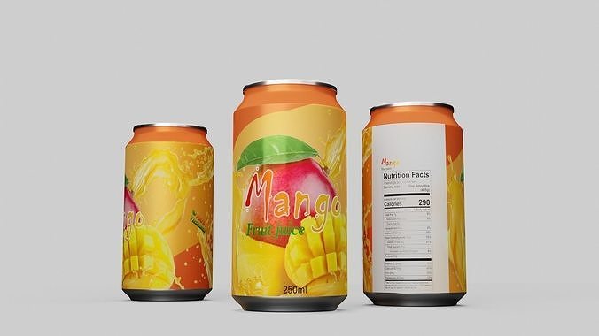 Fruit energy drink 3D model 4