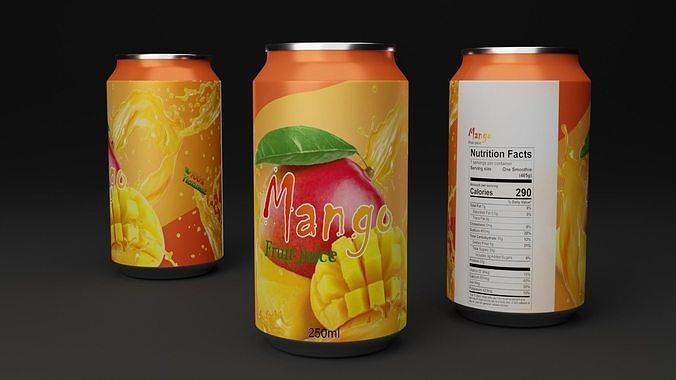 Fruit energy drink 3D model 2