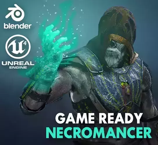 Necromancer Low-poly 3D model