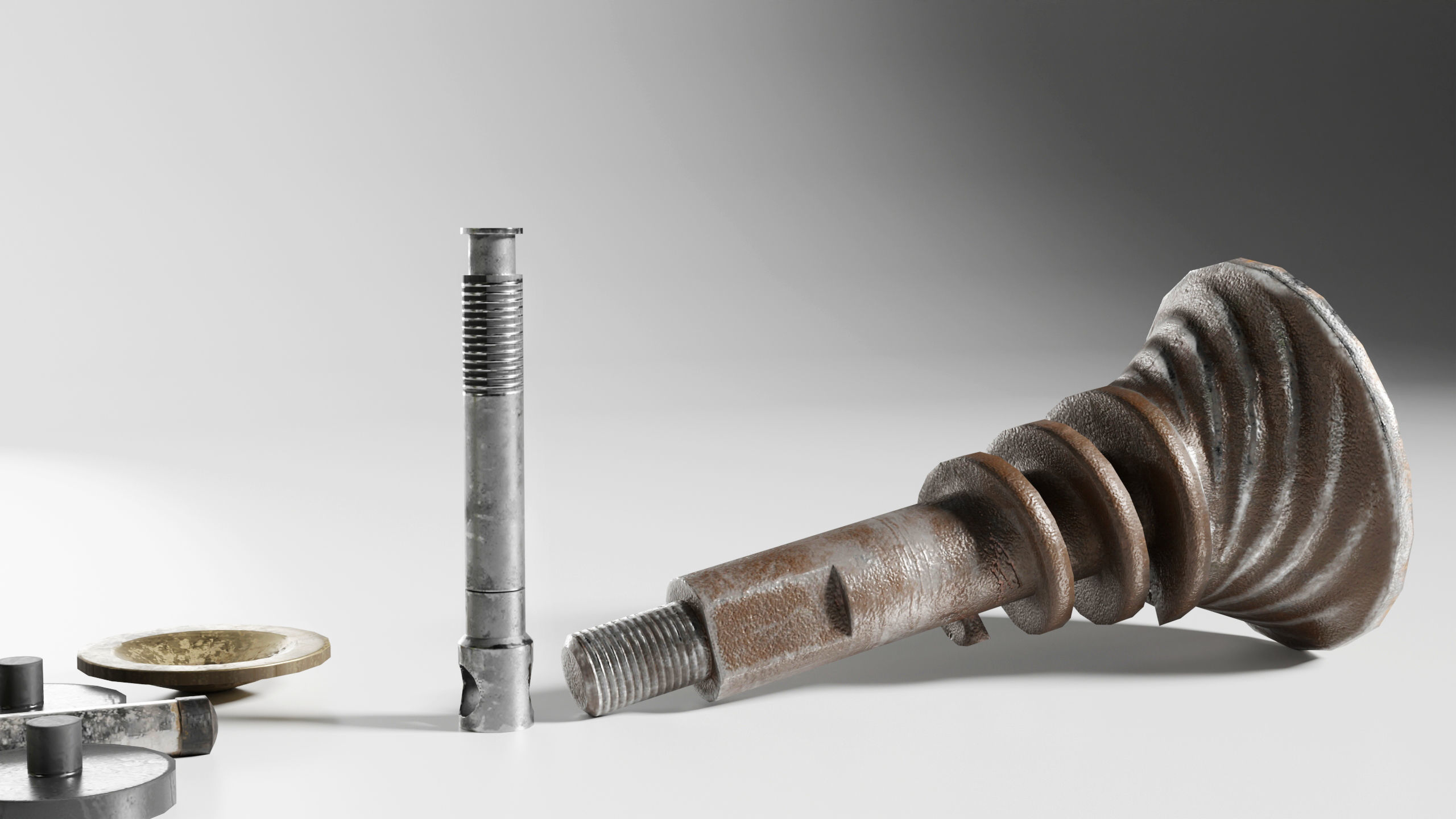 Nut And Coffee Grinder Low Poly Low-poly 3D model_6