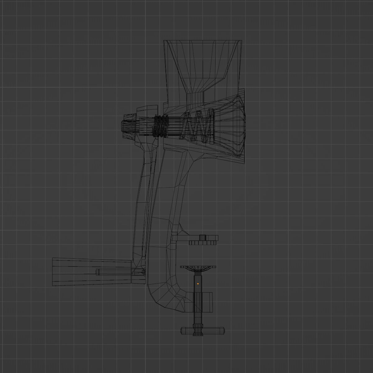 Nut And Coffee Grinder Low Poly Low-poly 3D model_7