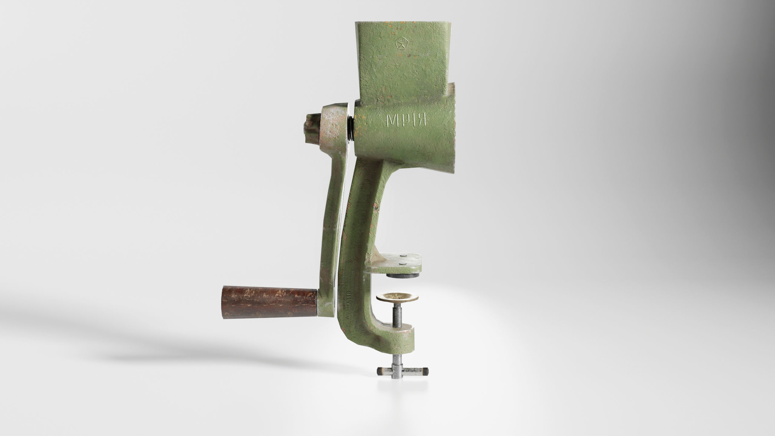 Nut And Coffee Grinder Low Poly Low-poly 3D model_1