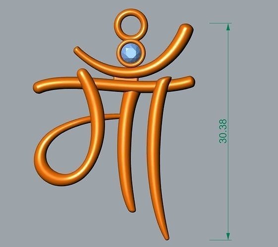 maa gold pendent Free 3D print model