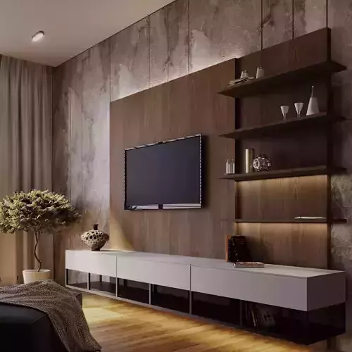 Living Room TV unit 3D model