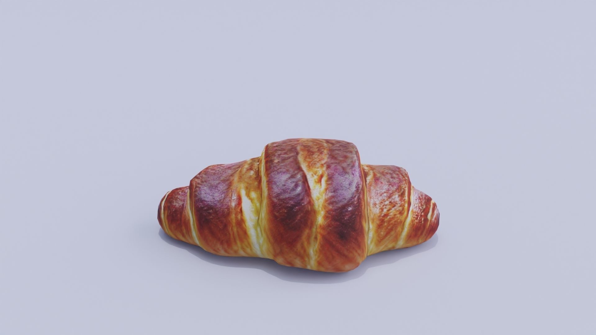 Realistic Croissant Low-poly 3D model_7