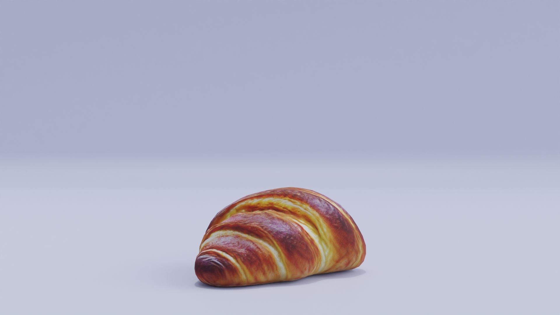 Realistic Croissant Low-poly 3D model_5