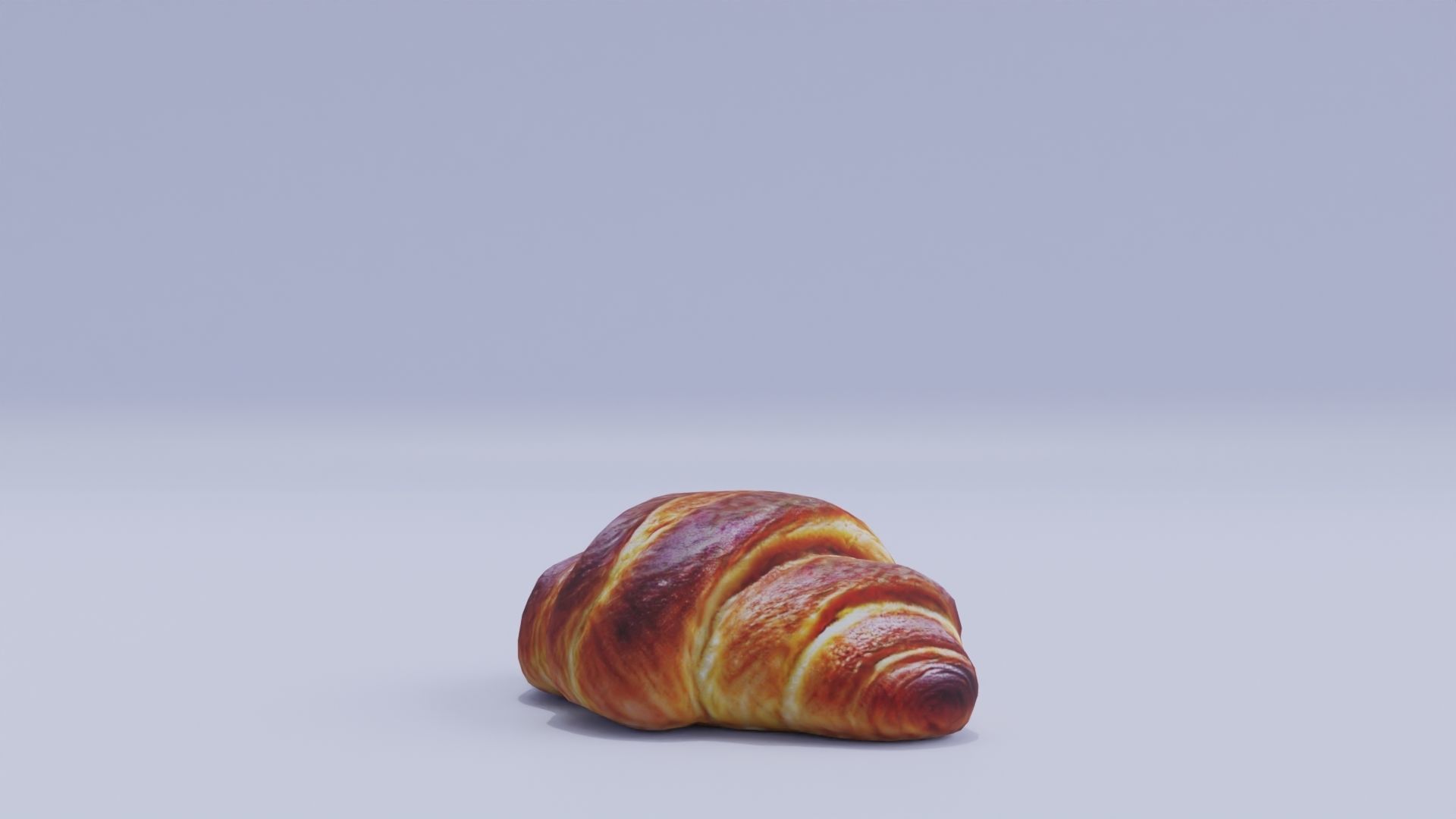 Realistic Croissant Low-poly 3D model_10