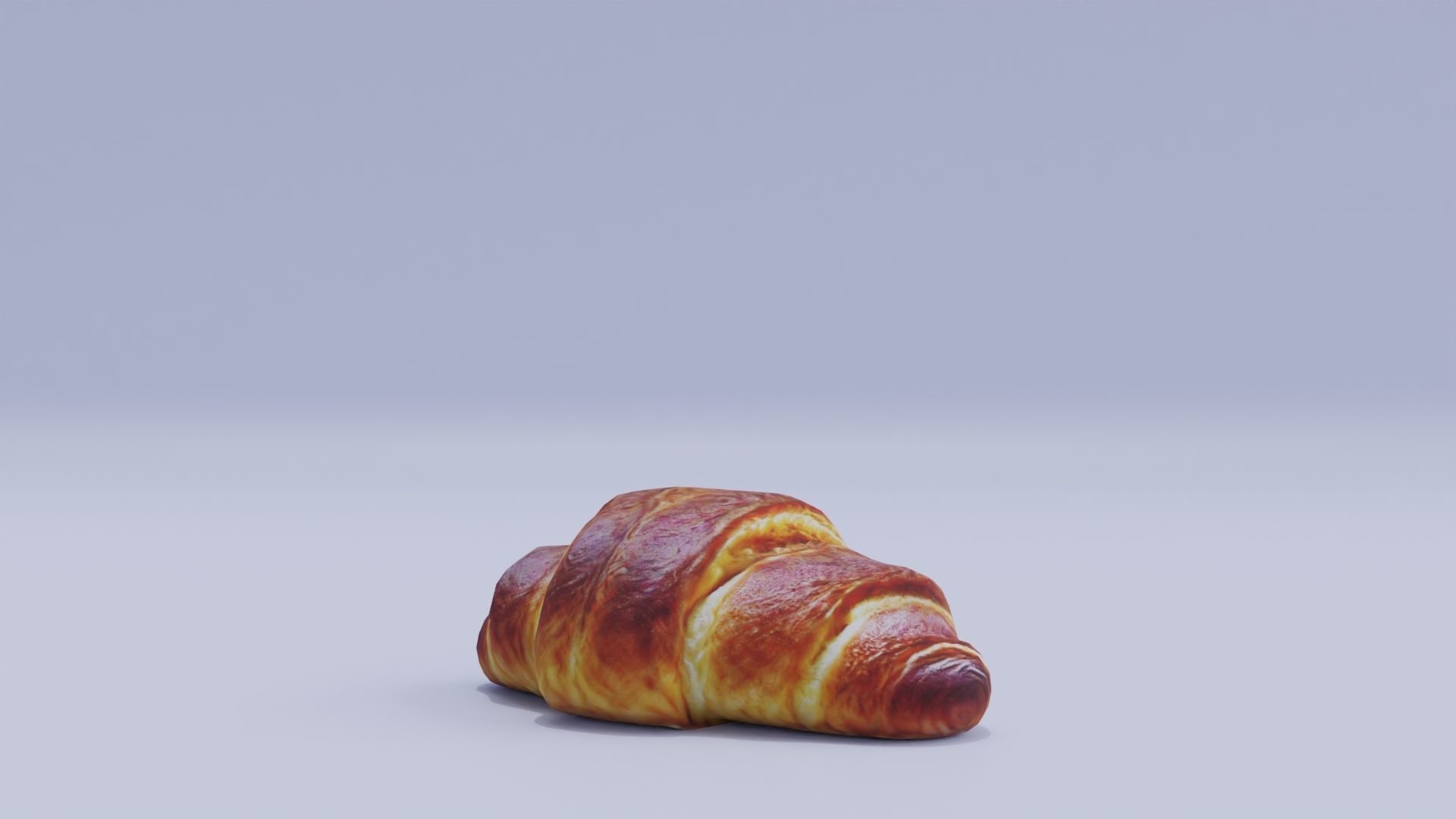 Realistic Croissant Low-poly 3D model_2