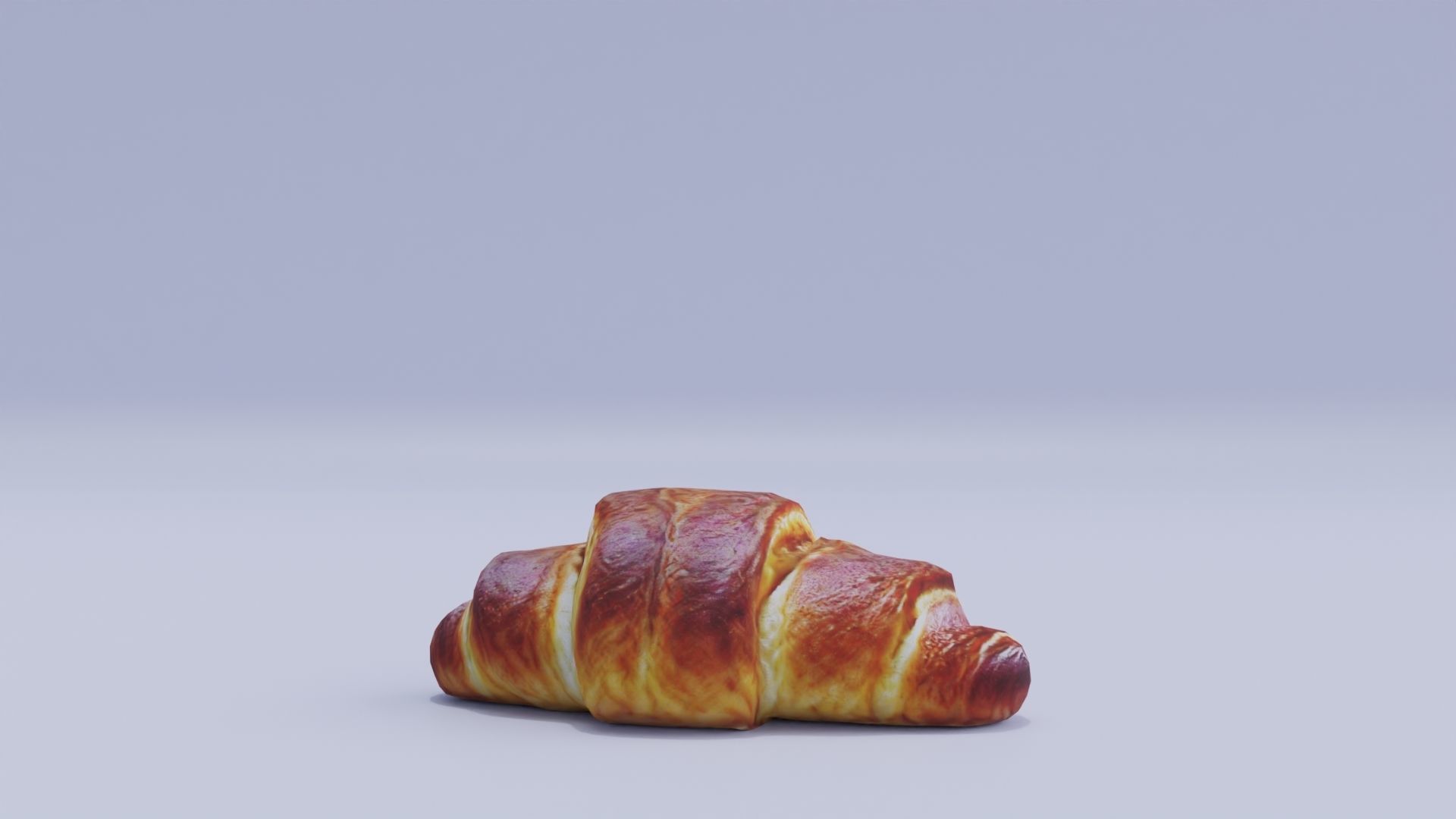 Realistic Croissant Low-poly 3D model_1