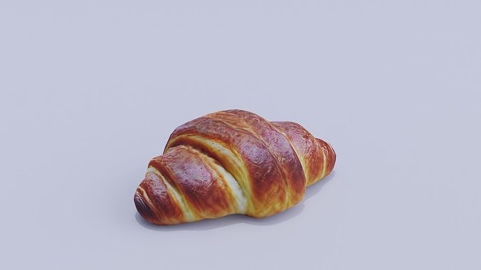 Realistic Croissant Low-poly 3D model
