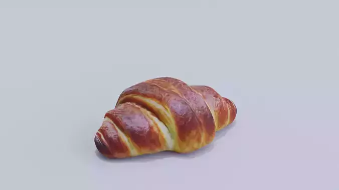 Realistic Croissant Low-poly 3D model