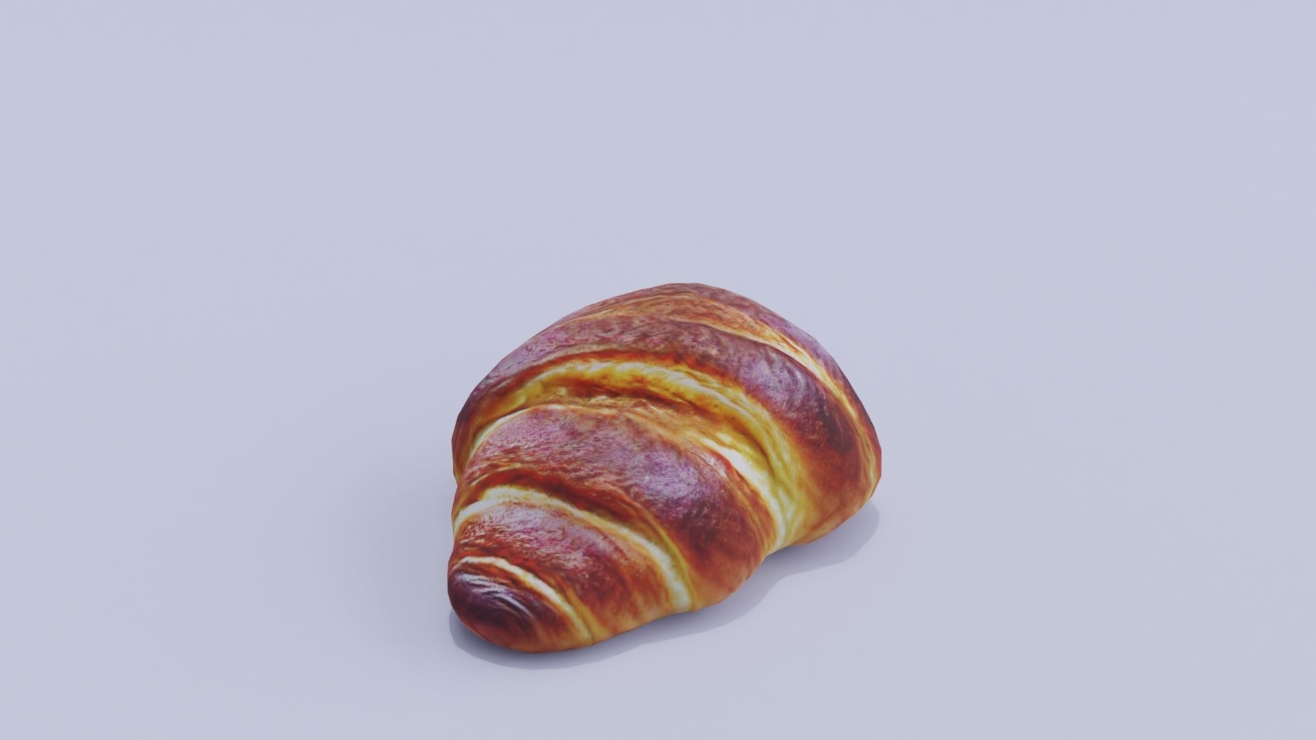 Realistic Croissant Low-poly 3D model_6