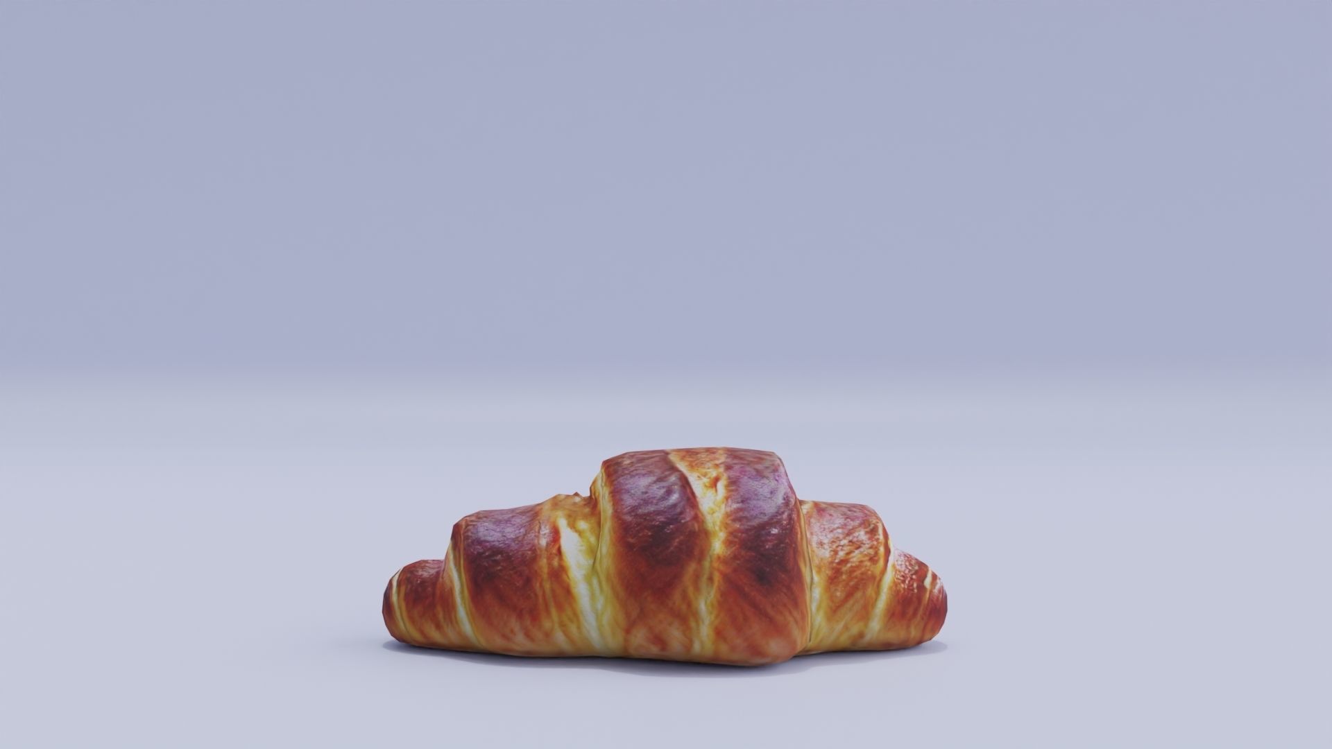 Realistic Croissant Low-poly 3D model_9