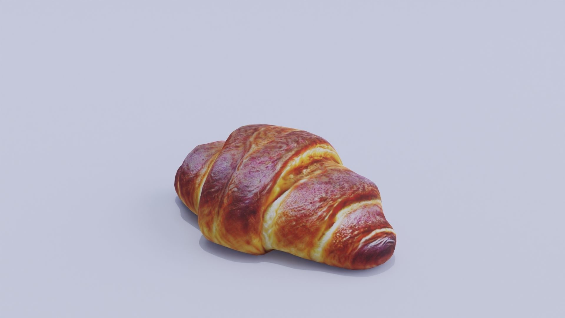 Realistic Croissant Low-poly 3D model_12