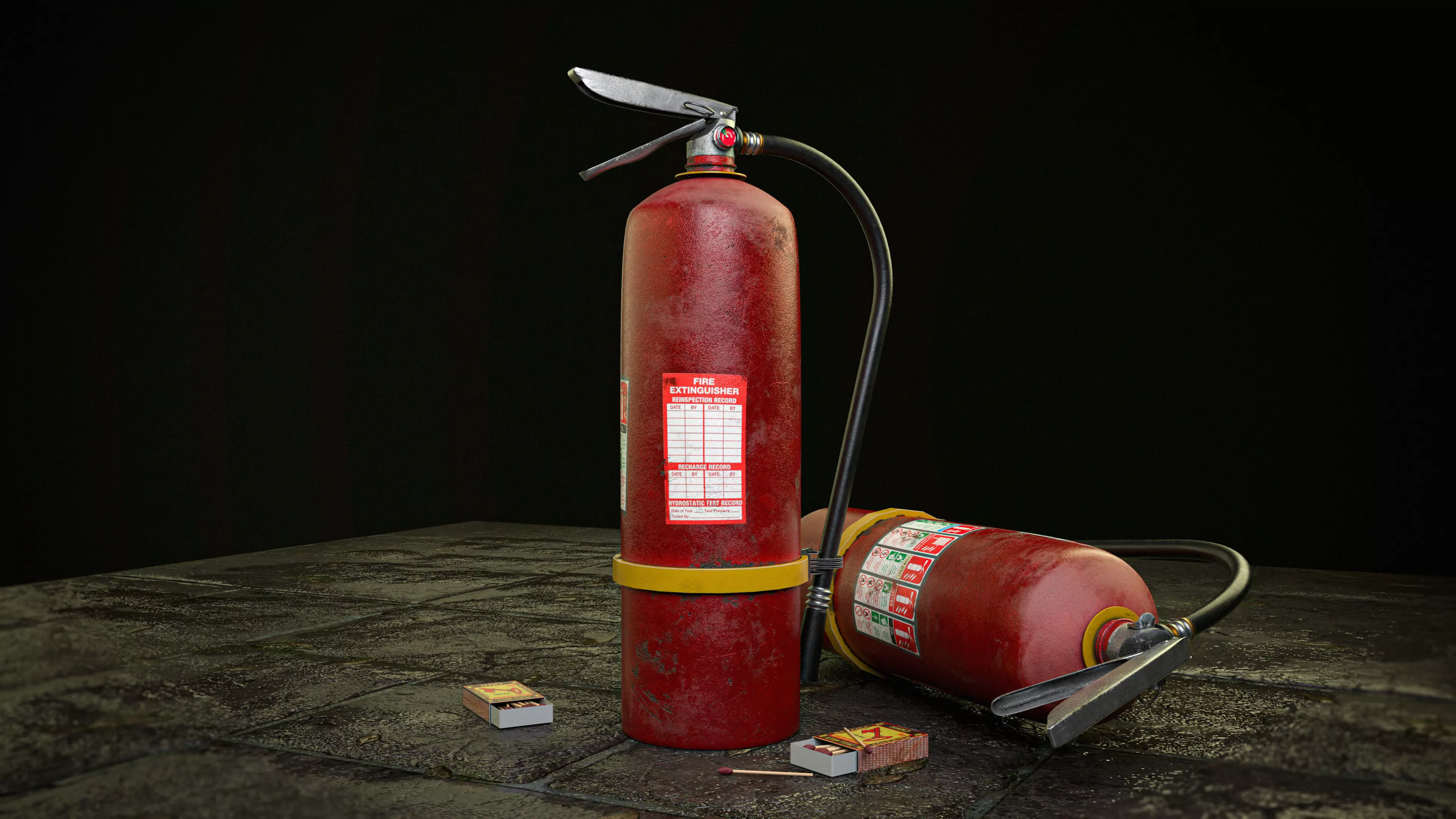 Fire Extinguisher Game Ready 3D Modal Low-poly 3D model