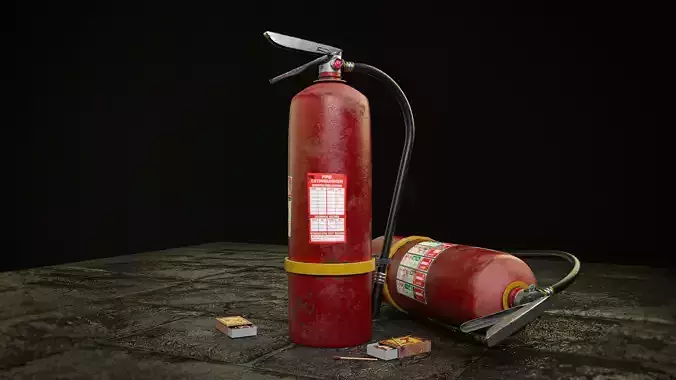 Fire Extinguisher Game Ready 3D Modal