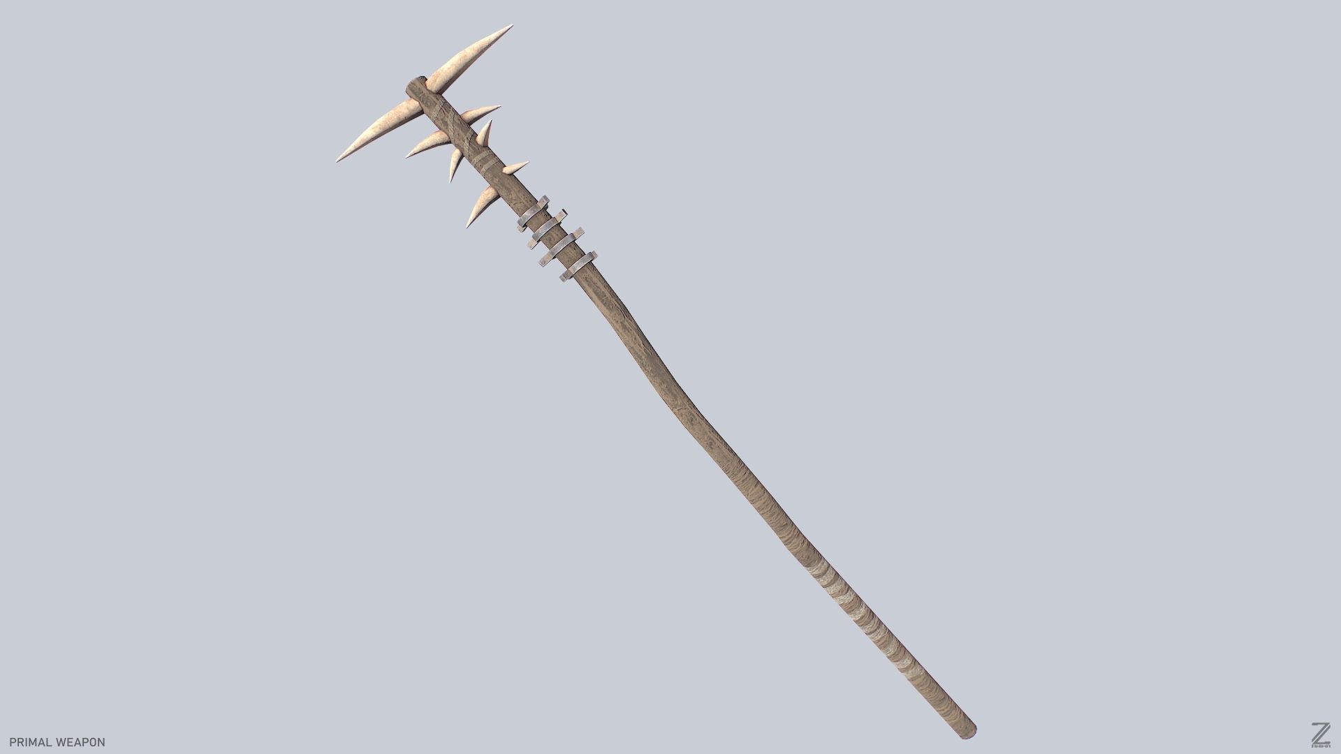 Primal weapon Low-poly 3D model_2