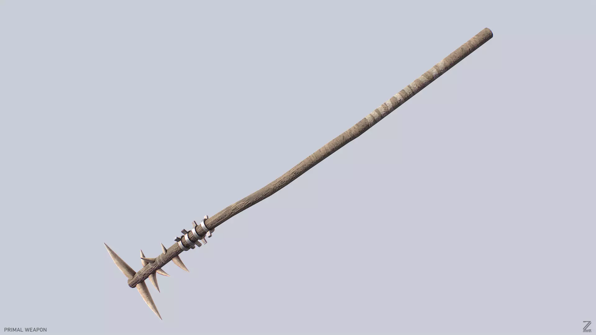 Primal weapon Low-poly 3D model_0