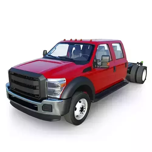 Crew cabin duty truck Low-poly 3D model