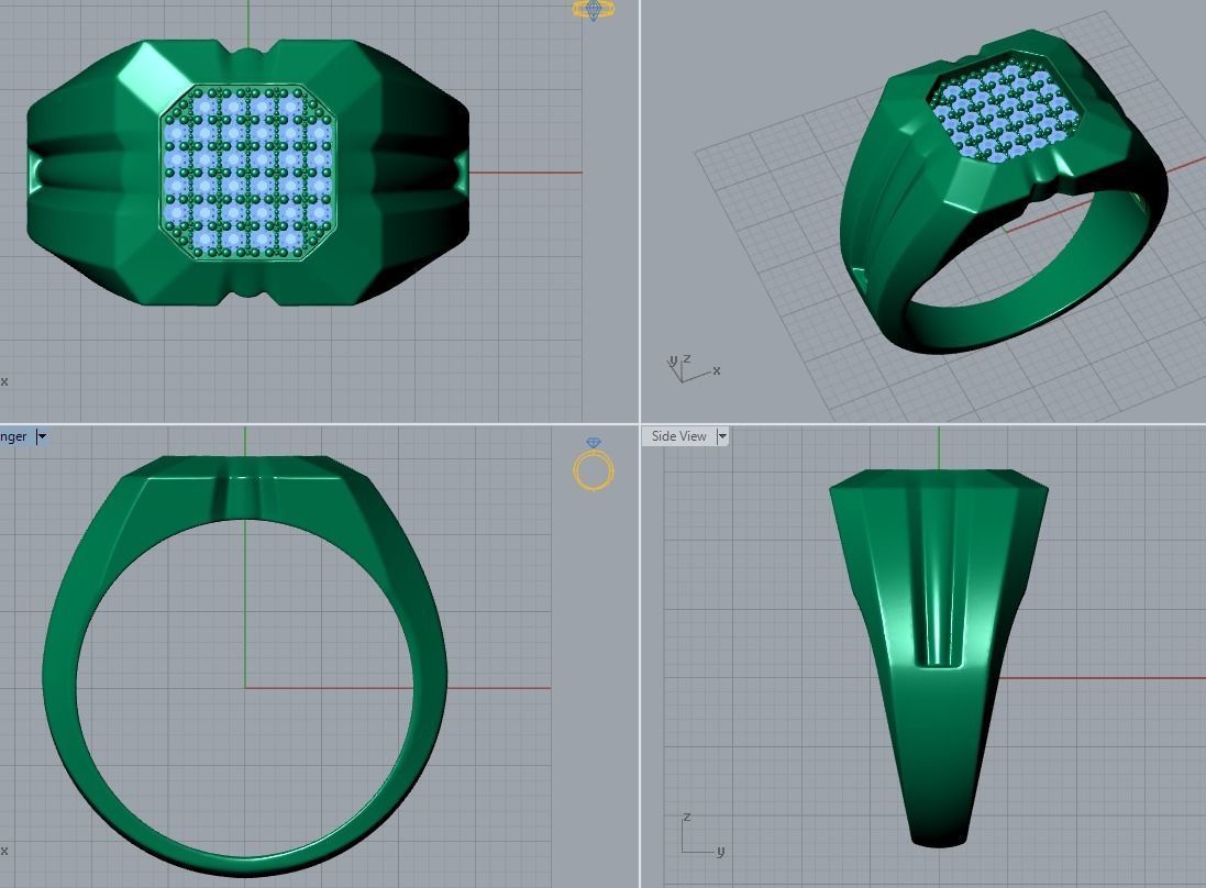 ring men 3D print model_3