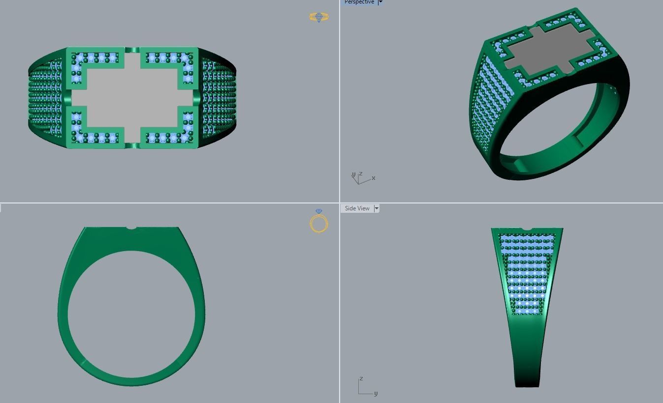 ring men 3D print model_3
