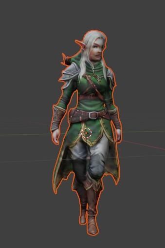 Elf character  3D print model_1