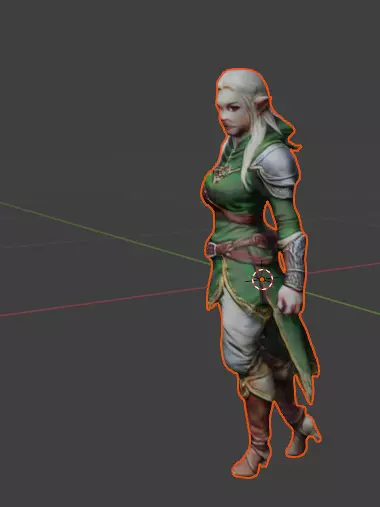 Elf character  3D print model_0