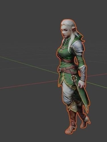 Elf character  3D print model