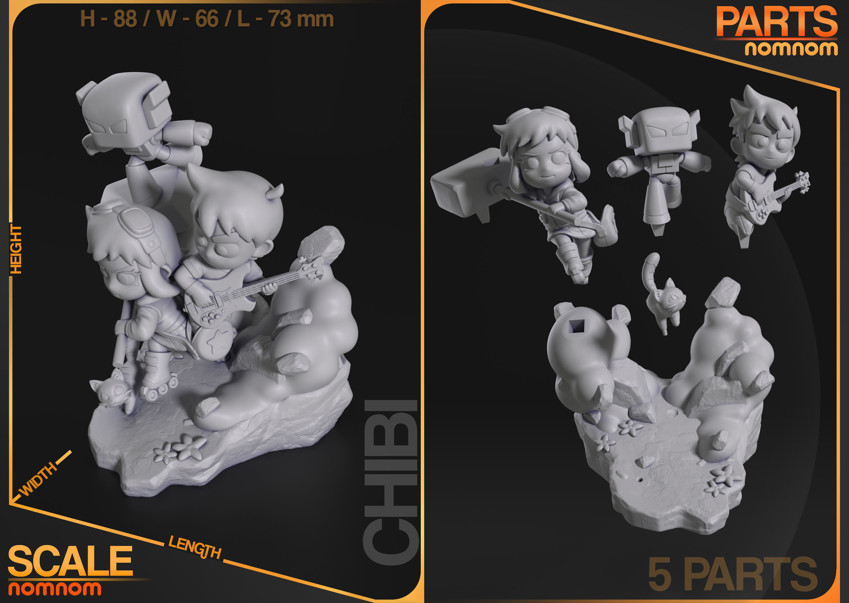 Chibi Ramona Flowers - Scott Pilgrim Takes Off 3D print model_2