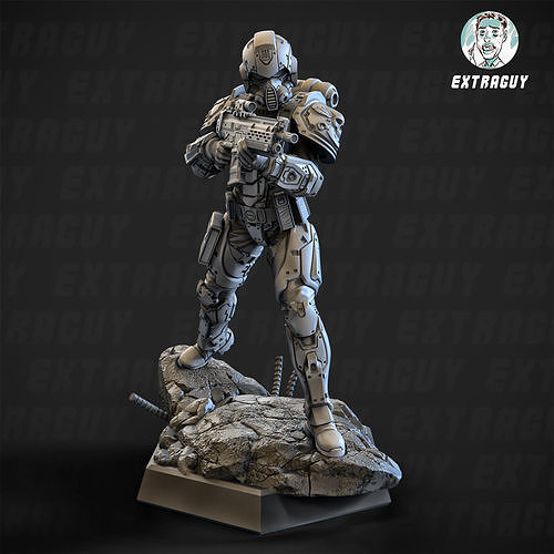  Femme Pilot 100mm and 32mm 3D print model