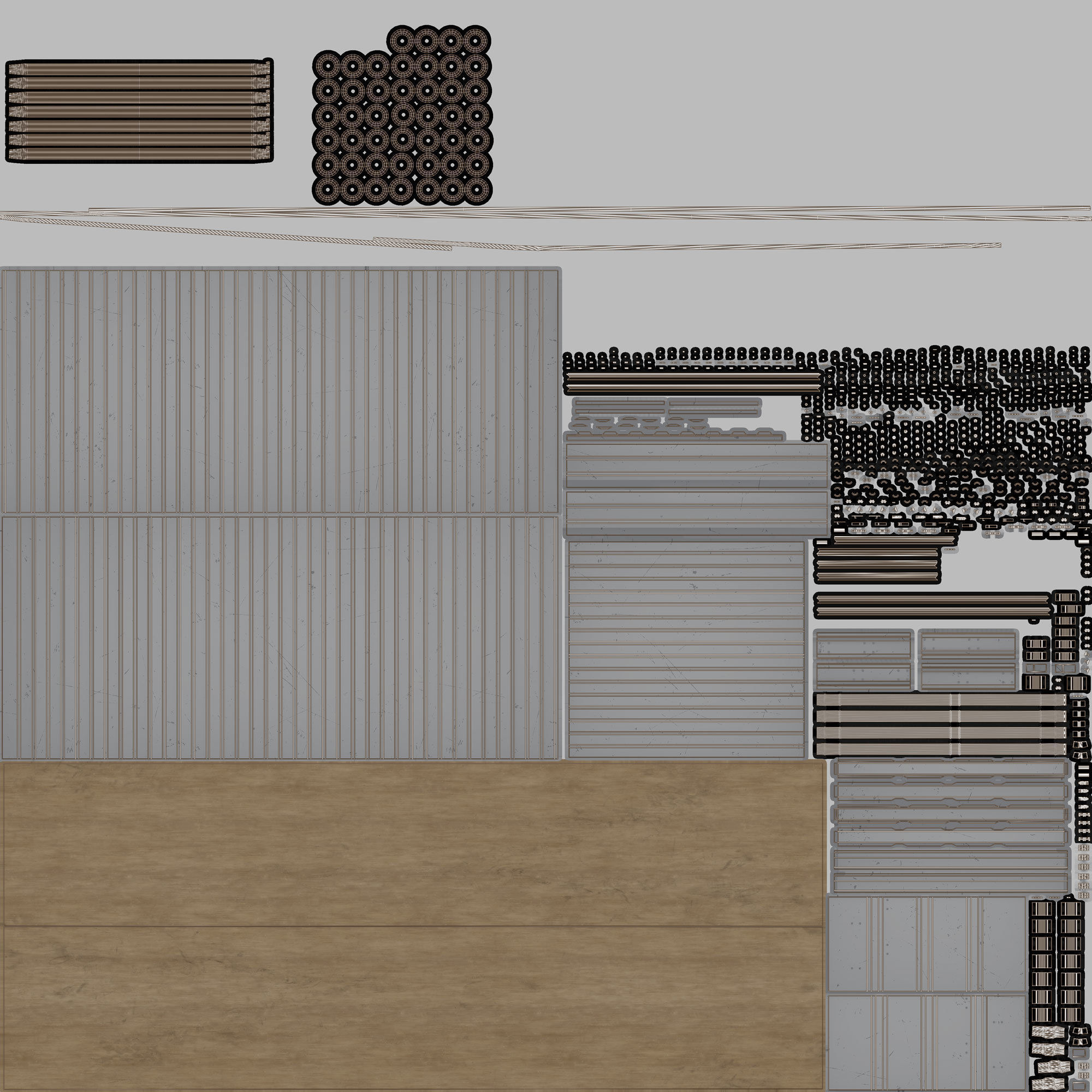 20ft Yang Ming Open Top shipping Container 3D model_13