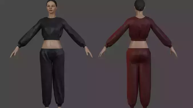 Croptop tracksuit two pieces 