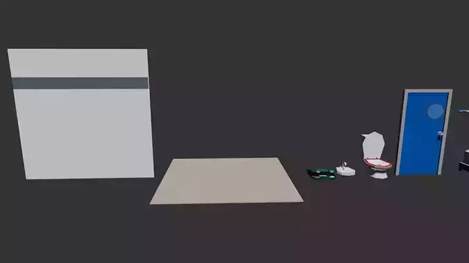 LOWPOLY hospital props