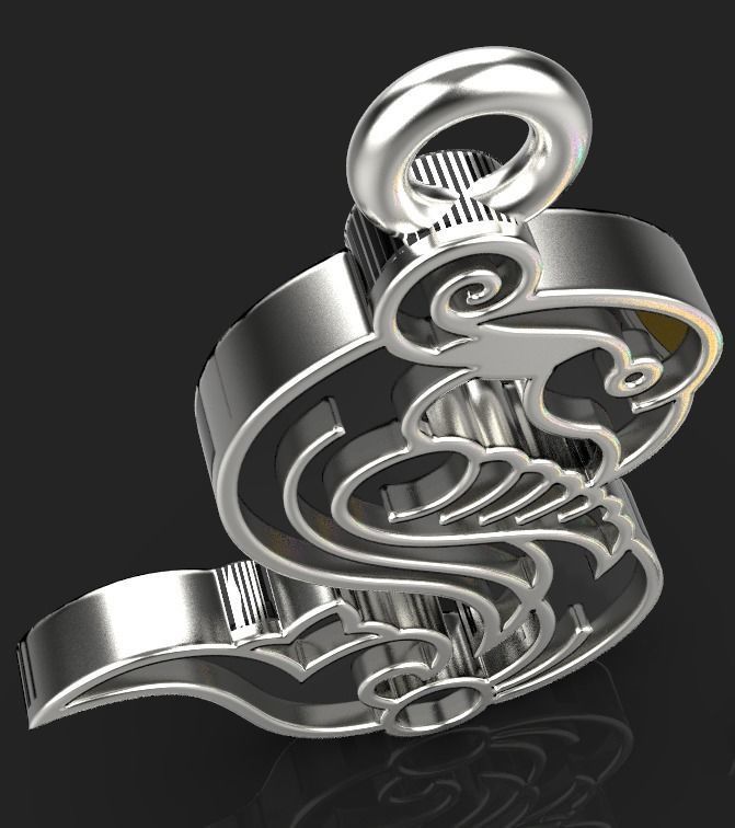 Armenian letters 3D print model_8