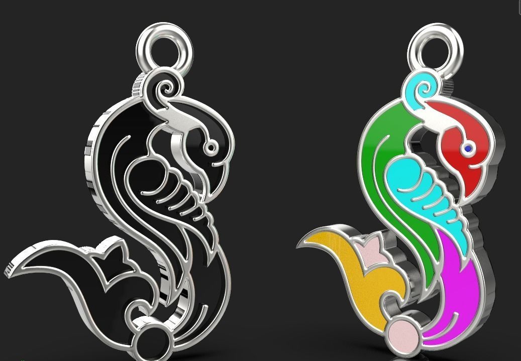 Armenian letters 3D print model_4