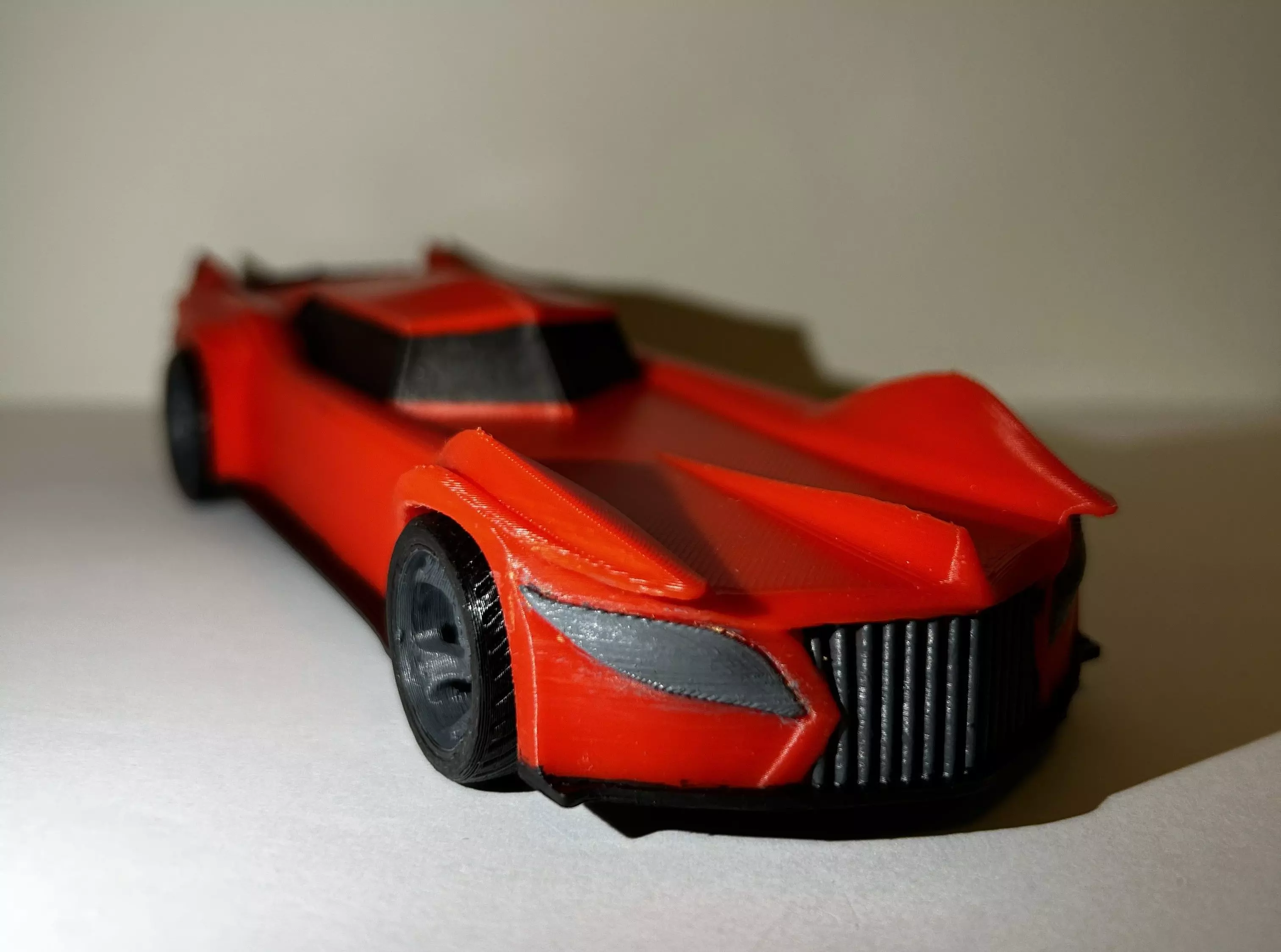 Car Protoype with rotating wheels 3D print model_0