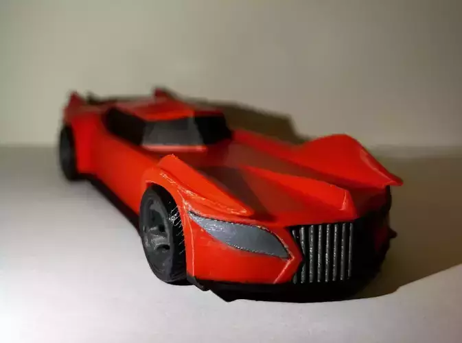 Car Protoype with rotating wheels