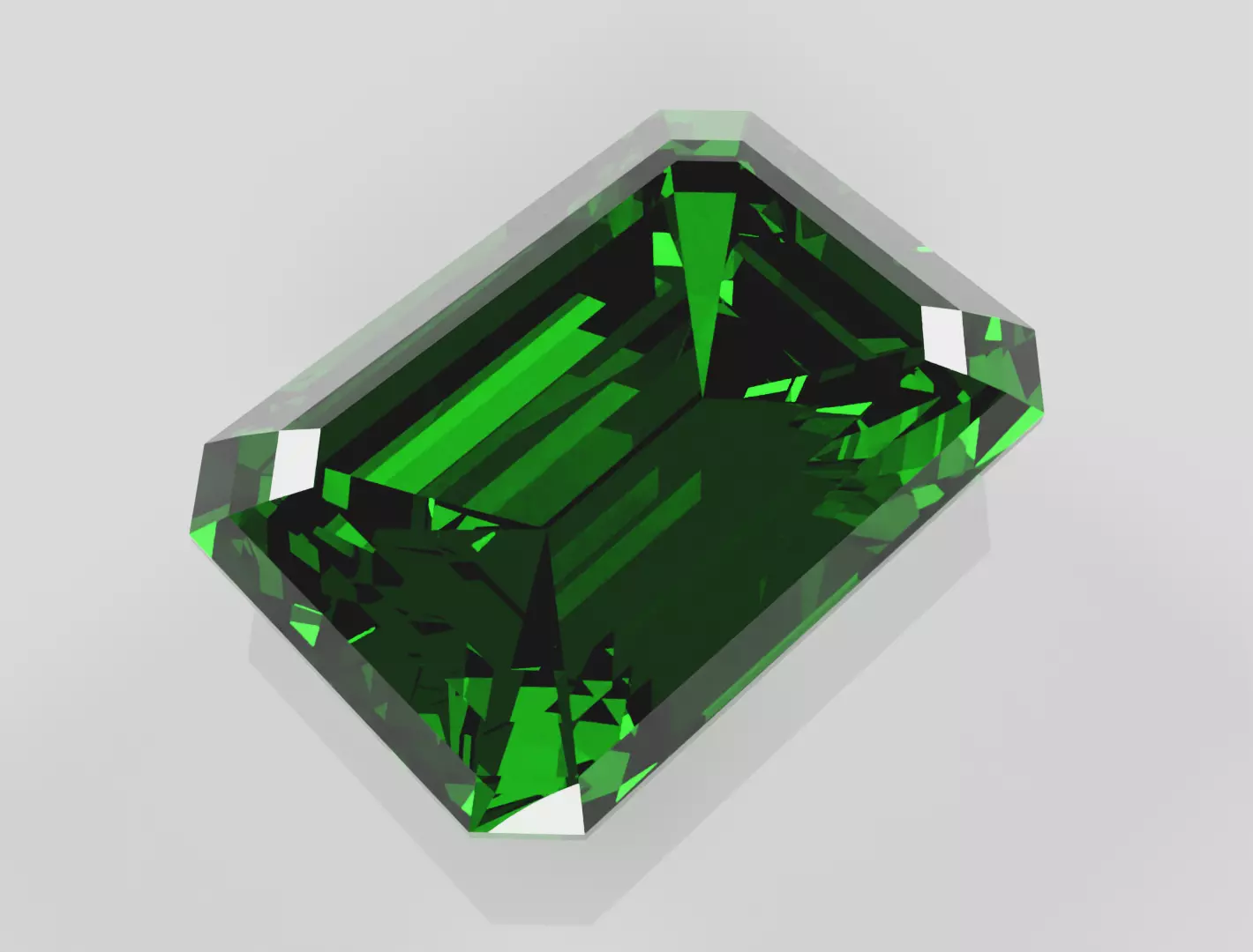 Emerald 3D model Low-poly 3D model_0