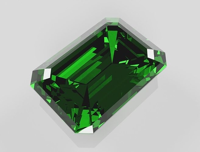 Emerald 3D model Low-poly 3D model