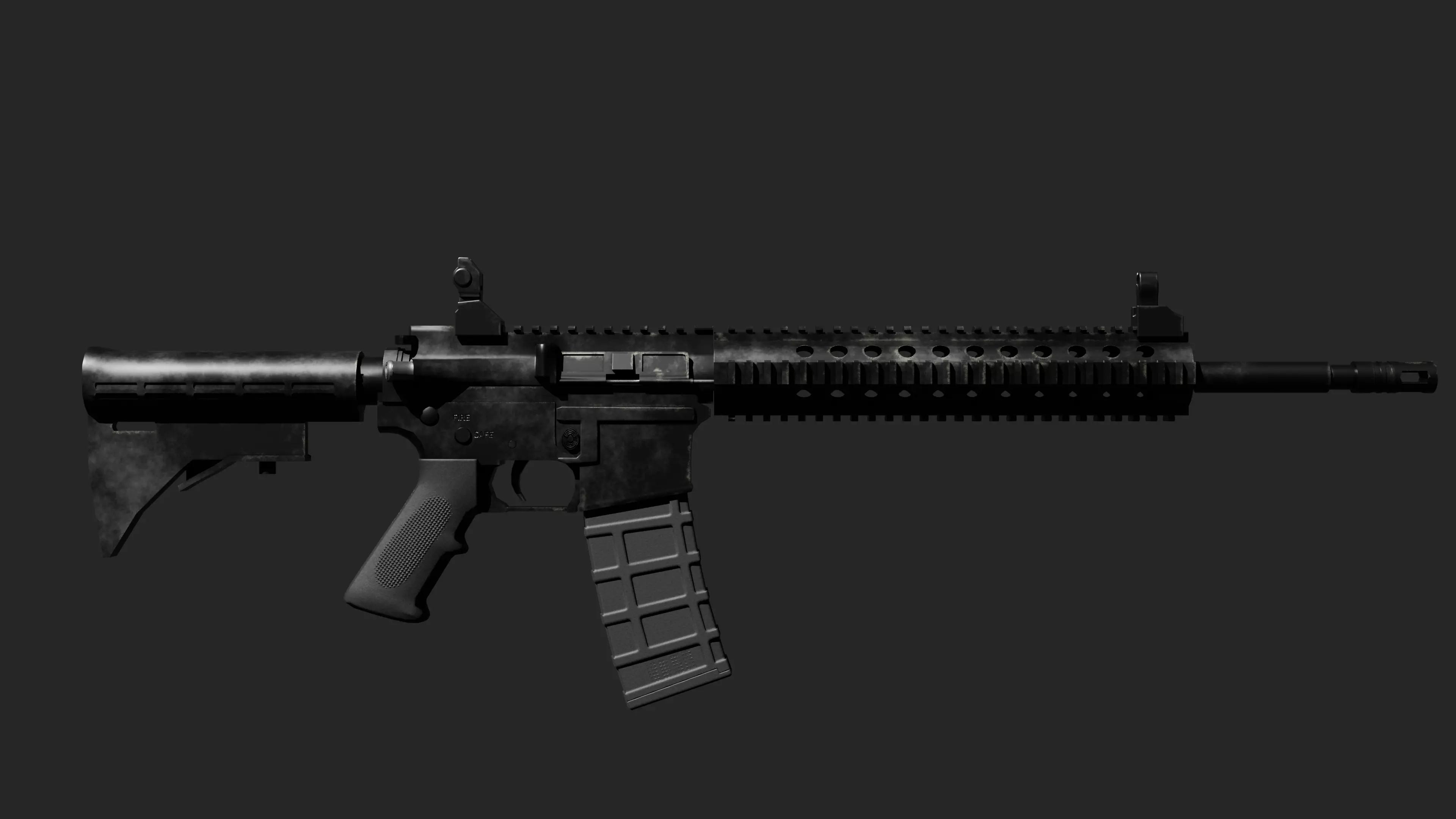 M4 Carbine - Game Ready Free low-poly 3D model
