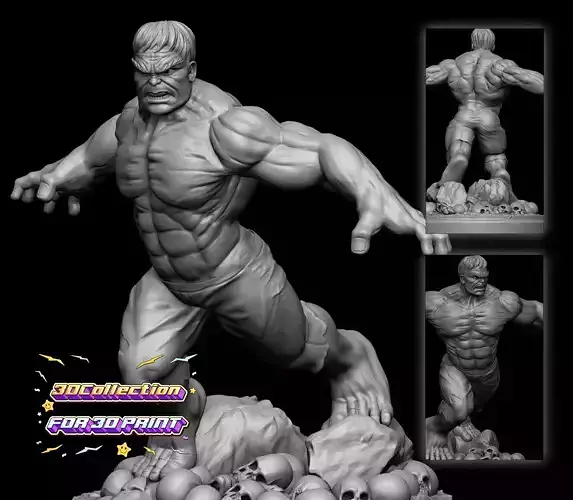 Hulk figure Fanart - 3D Print Model