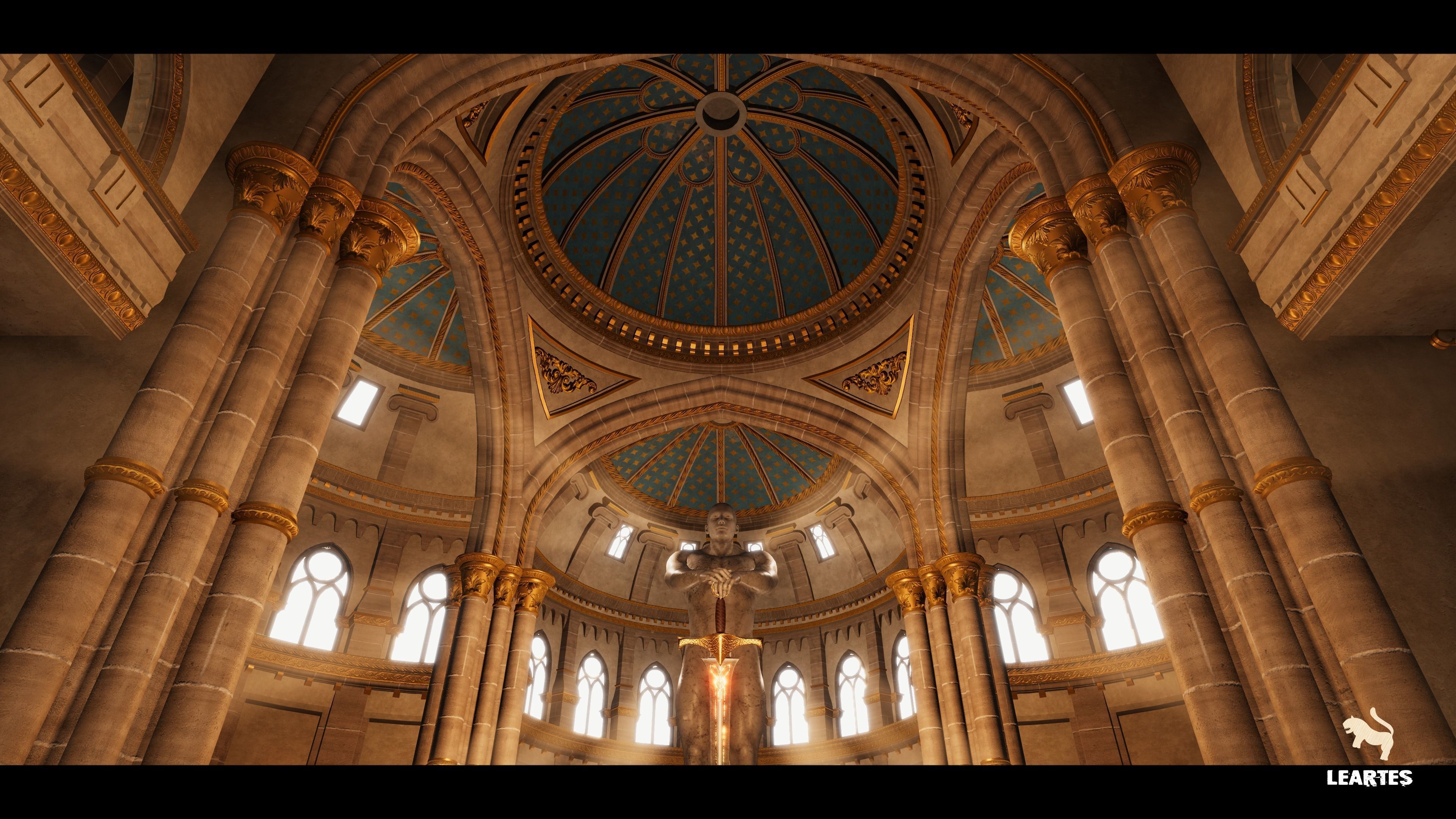 King Arthur Castle Interior Environment Low-poly 3D model_7