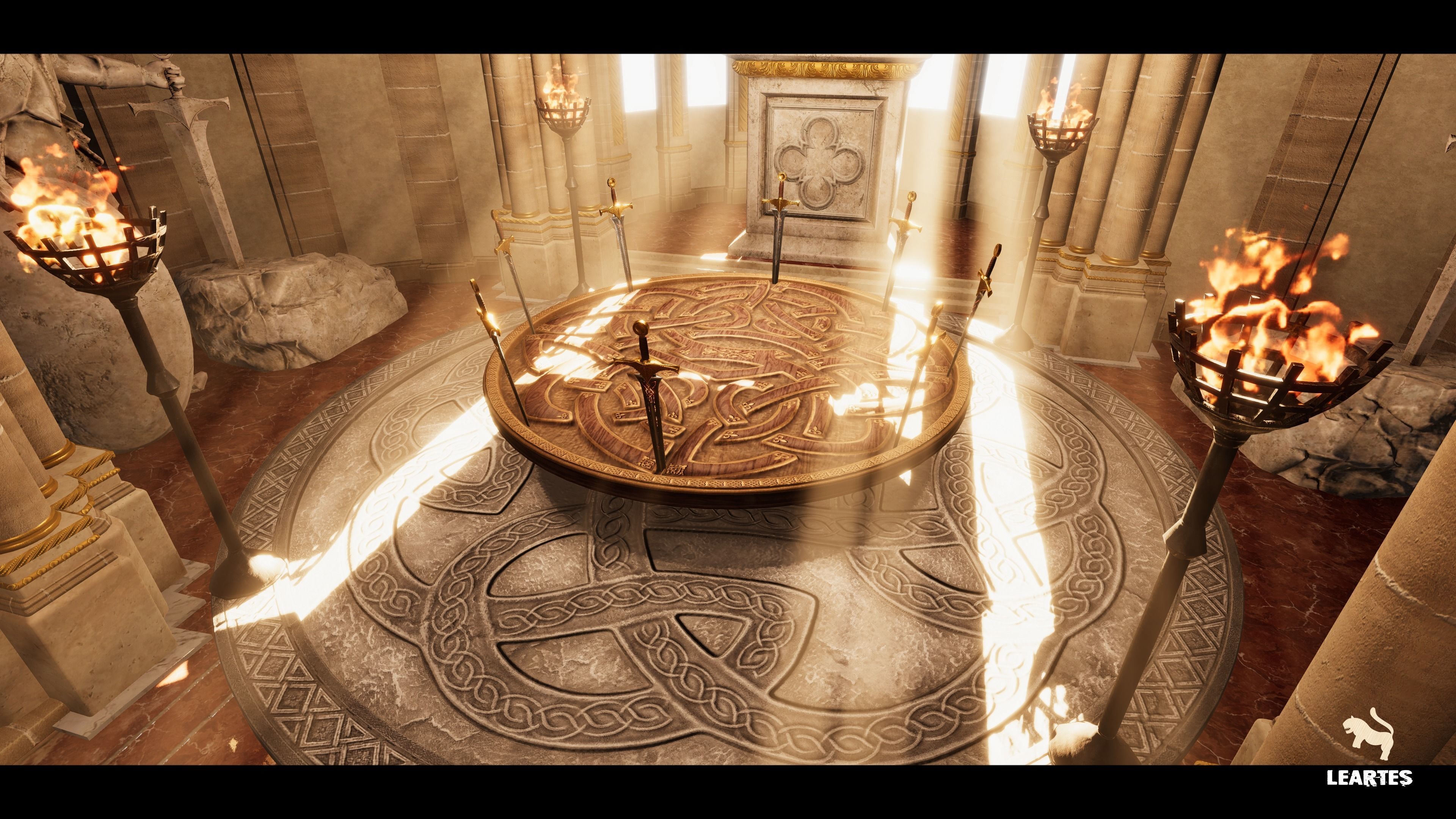 King Arthur Castle Interior Environment Low-poly 3D model_3