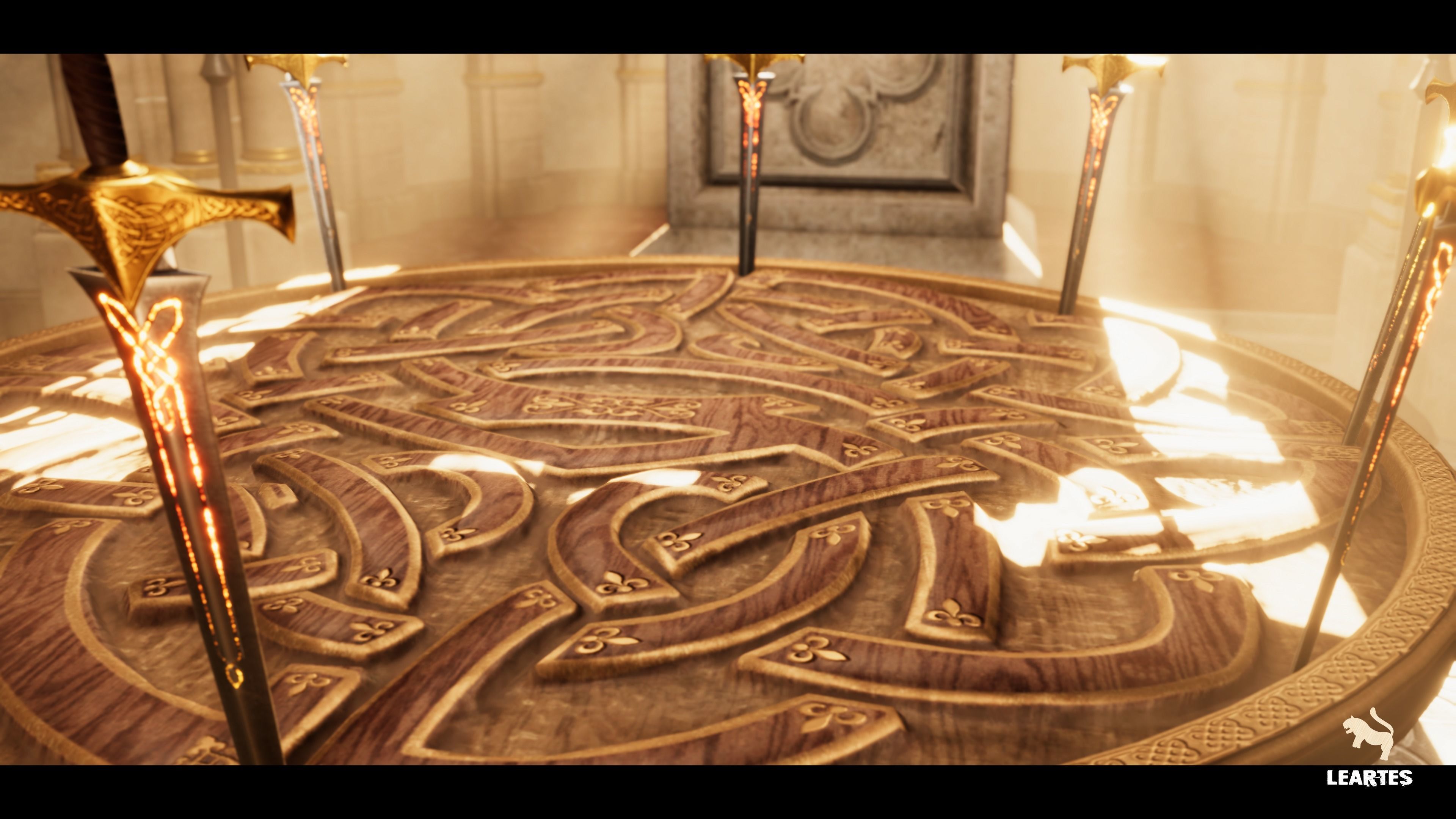 King Arthur Castle Interior Environment Low-poly 3D model_1